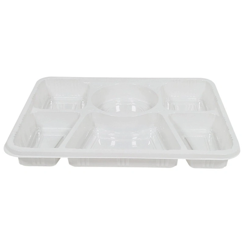 Arrow Plastic Take-Out Container & Lid (6-Comp), 100 Count