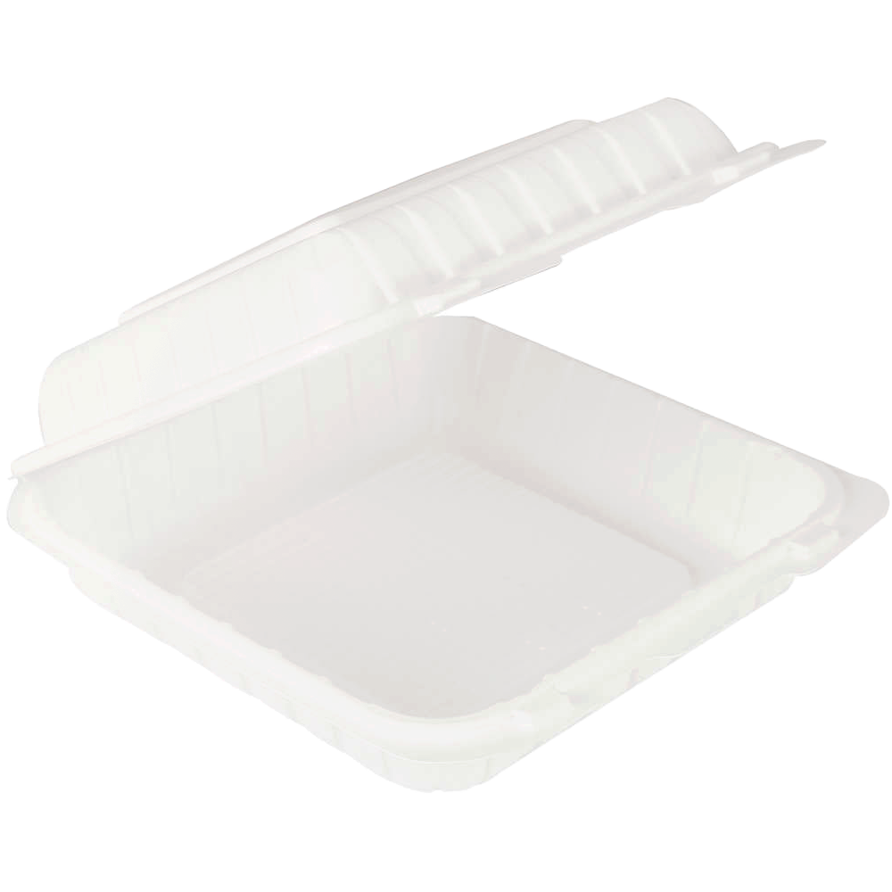 Aybak-91 Hinged PP Take-Out (9 x 9 x 3in, 1-Comp), 150 Count