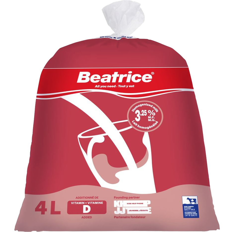 Beatrice Milk (3.25%M.F., Homogenized), 4L