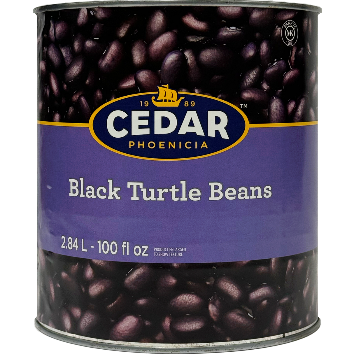 Cedar Black Turtle Beans 2.84L, 6 Count