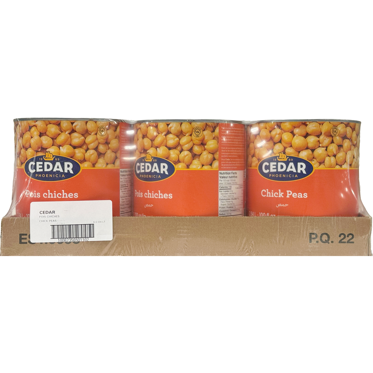 Cedar Chick Peas 2.84L, 6 Count