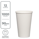 Economy Paper Cup (12oz, White) 1000 Count