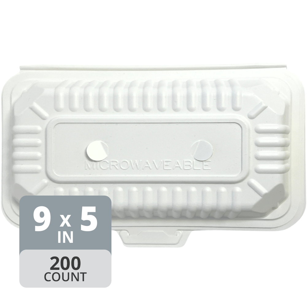 SavyPak Hinged PP Take-Out (9 x 5 x 3in), 200 Count