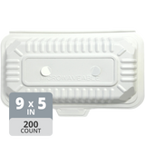 SavyPak Hinged PP Take-Out (9 x 5 x 3in), 200 Count