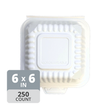 SavyPak Hinged PP Take-Out (6 x 6 x 3in), 500 Count