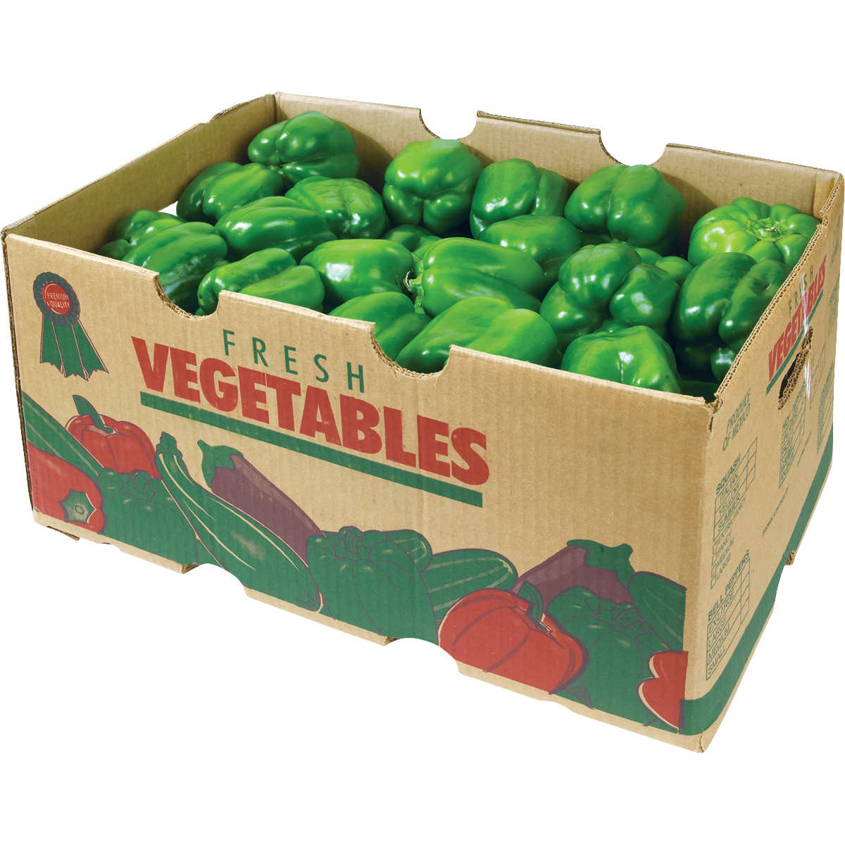 Bell Peppers Green, Choice Grade