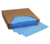 Basket Liners Blue Checkered (12in x 12in) - 1000 Pack