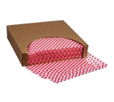 Premium Basket Liners Red Checkered (14in x 14in), 1000 Count