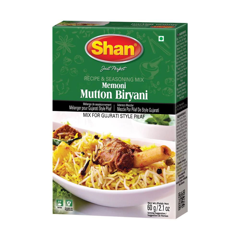 Shan Biryani Memoni Mutton Mix 60g, 6 Count