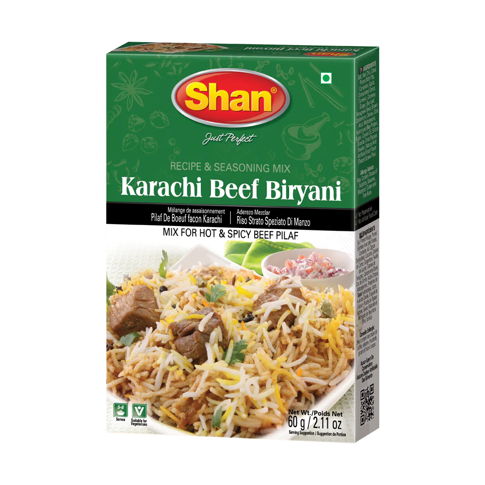 Shan Biryani Karachi Beef Mix 60g, 6 Count