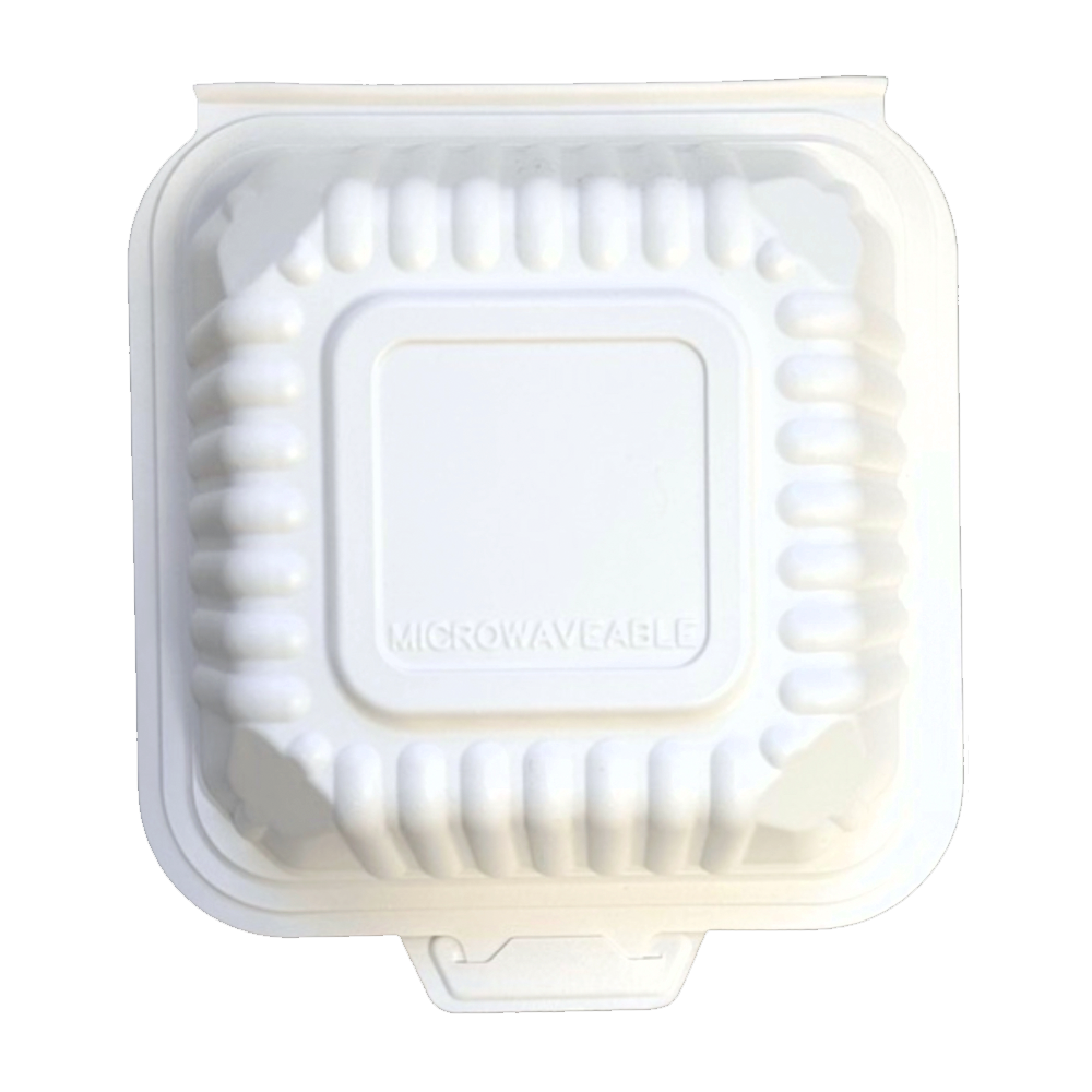 SavyPak Hinged PP Take-Out (6 x 6 x 3in), 500 Count