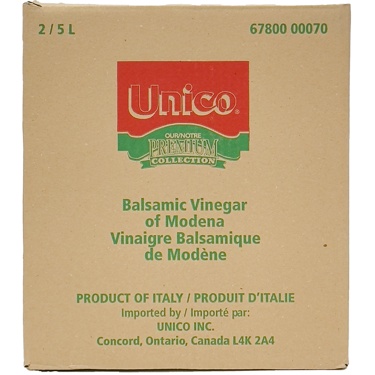 Unico Balsamic Vinegar of Modena, 5L