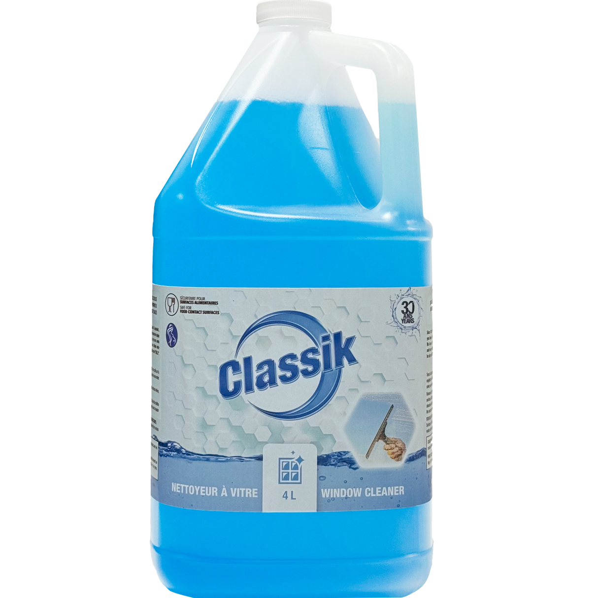 Classik Window & Glass Cleaner (Alcohol Scent, Streak Free), 4L