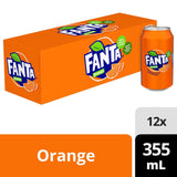 Fanta Orange Cans 355mL, 12 Count