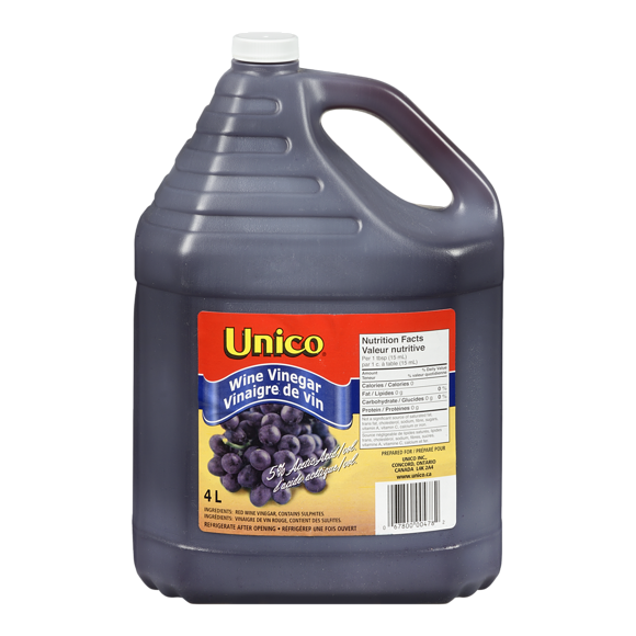 Unico Red Wine Vinegar, 4L