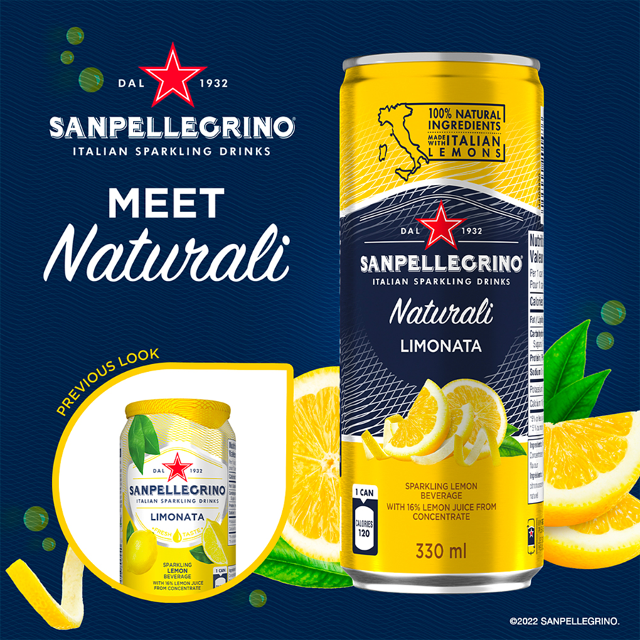 San Pellegrino Limonata Cans 330mL, 24 Count
