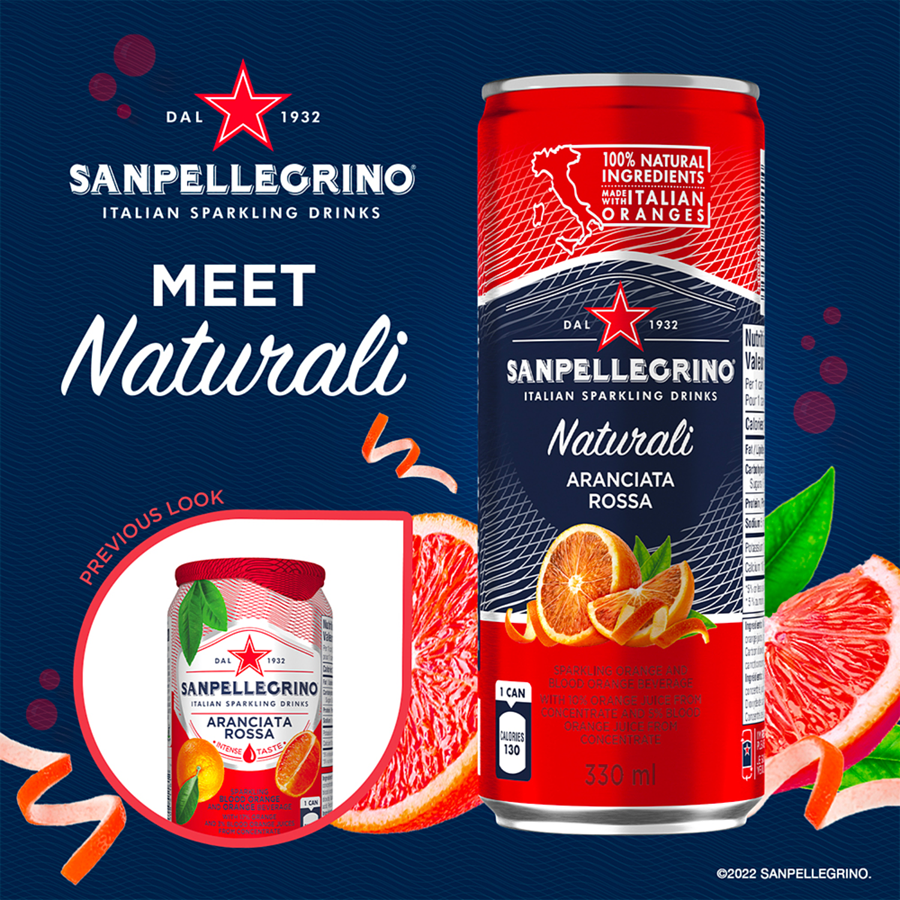 San Pellegrino Aranciata Rossa Cans 330mL, 24 Count