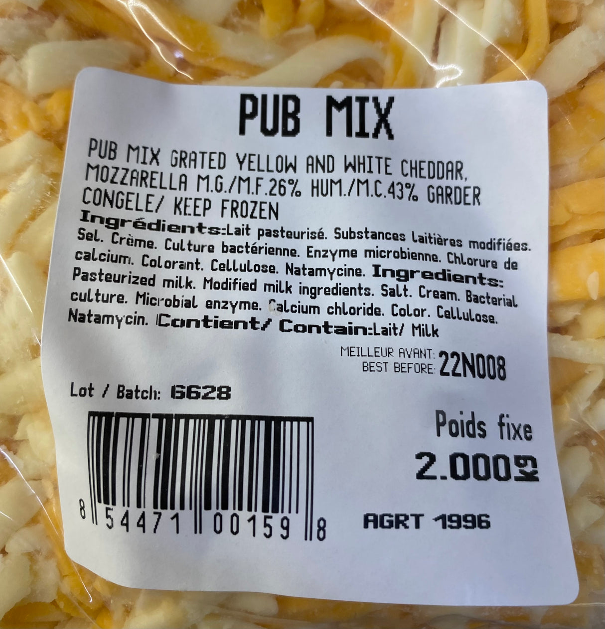 Champêtre Pub Mix Shred (26%M.F.), 2kg