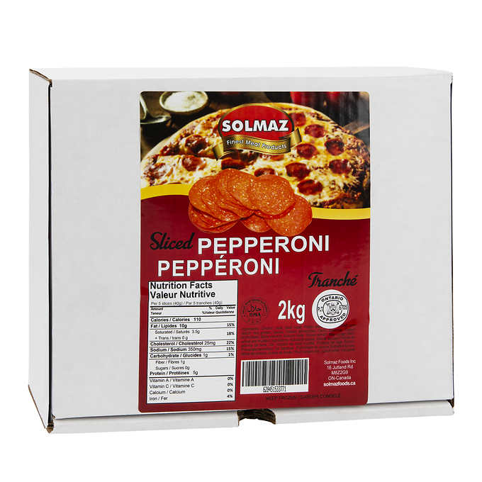 Solmaz Frz Sliced Halal Pepperoni 2kg