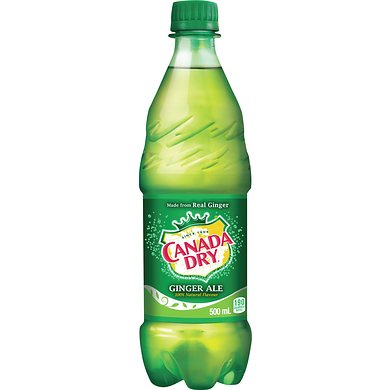 Canada Dry Ginger Ale Bottles 500mL, 24 Count