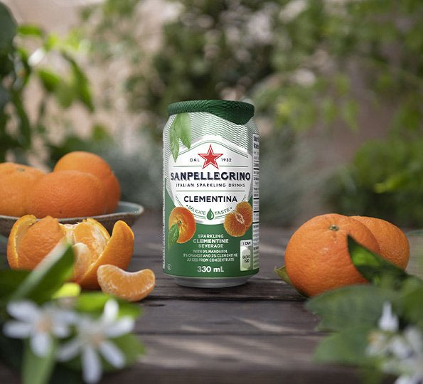 San Pellegrino Clementina Cans 330mL, 24 Count