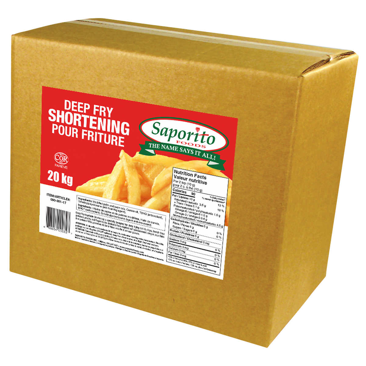 Saporito Deep Fry Shortening 20kg