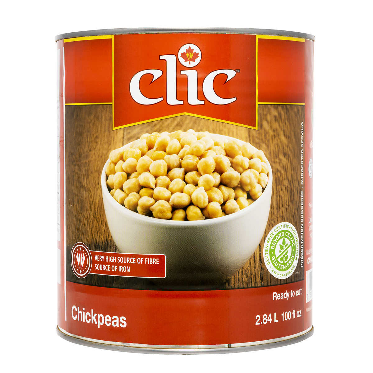 Clic Chick Peas 2.84L, 6 Count